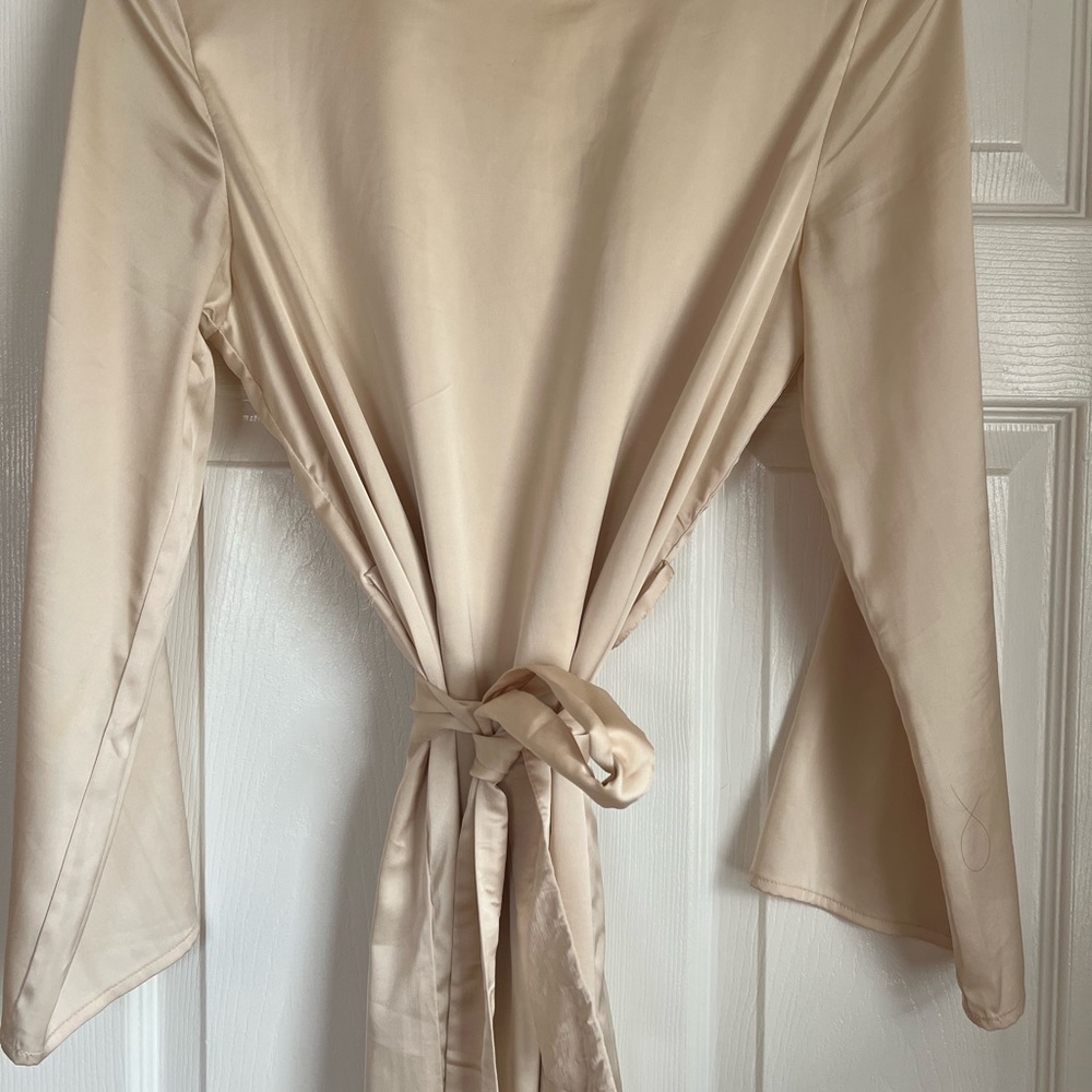 Satin Slip Maxi Dress - Champagne Veiled Collection